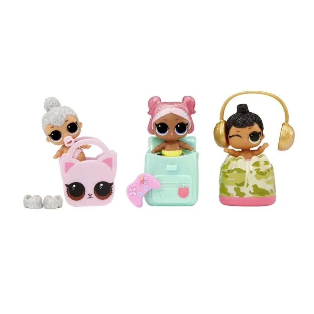 Lot (2) L.O.L. Glitter Color Changing Lil Sis Doll